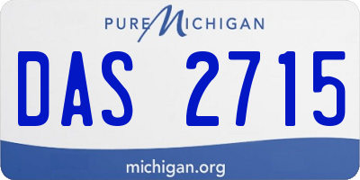 MI license plate DAS2715
