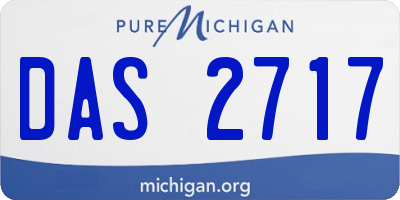 MI license plate DAS2717