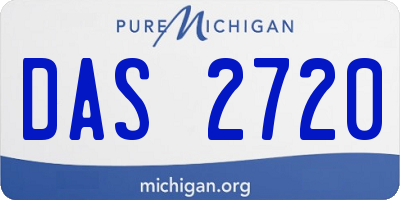 MI license plate DAS2720