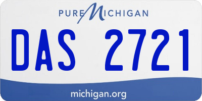 MI license plate DAS2721