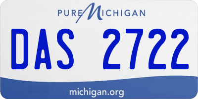 MI license plate DAS2722
