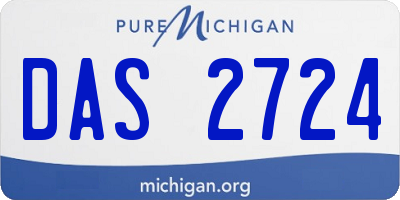 MI license plate DAS2724