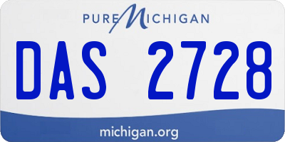 MI license plate DAS2728