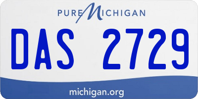 MI license plate DAS2729