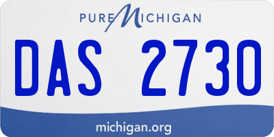 MI license plate DAS2730
