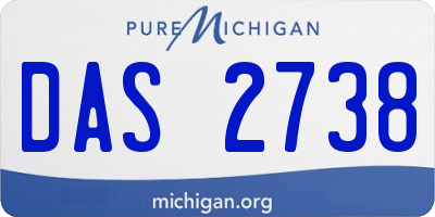 MI license plate DAS2738