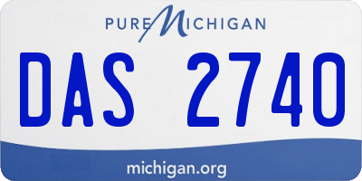 MI license plate DAS2740