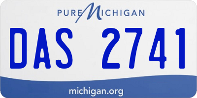 MI license plate DAS2741