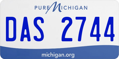 MI license plate DAS2744