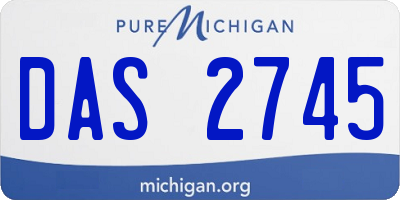 MI license plate DAS2745