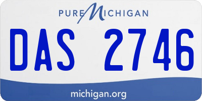 MI license plate DAS2746