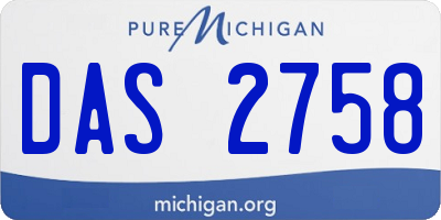 MI license plate DAS2758