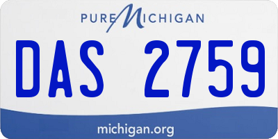 MI license plate DAS2759
