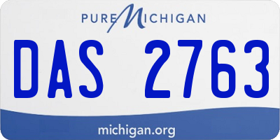 MI license plate DAS2763