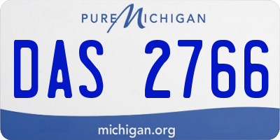 MI license plate DAS2766