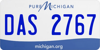 MI license plate DAS2767