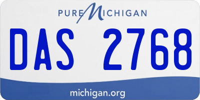 MI license plate DAS2768