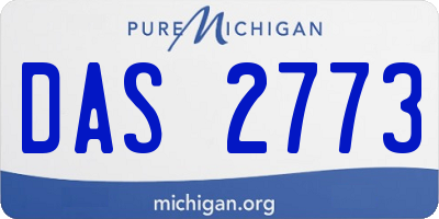 MI license plate DAS2773