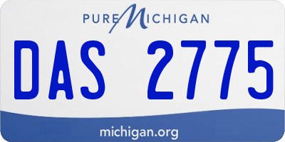 MI license plate DAS2775