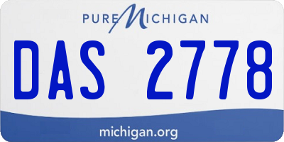 MI license plate DAS2778