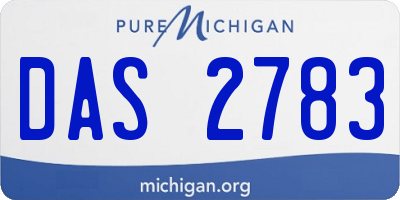 MI license plate DAS2783