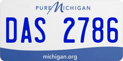 MI license plate DAS2786