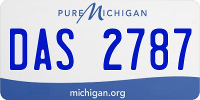 MI license plate DAS2787