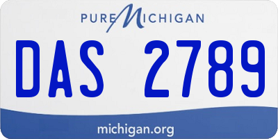 MI license plate DAS2789