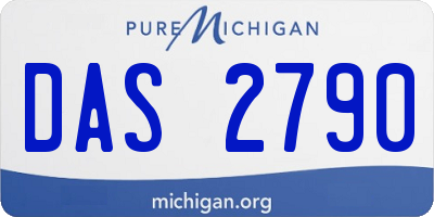 MI license plate DAS2790