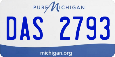 MI license plate DAS2793
