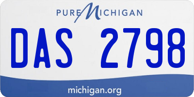 MI license plate DAS2798