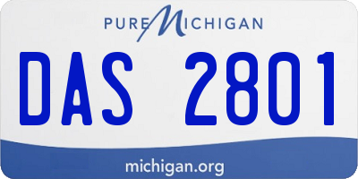 MI license plate DAS2801