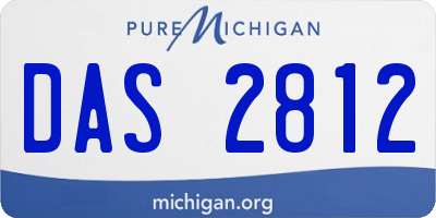MI license plate DAS2812