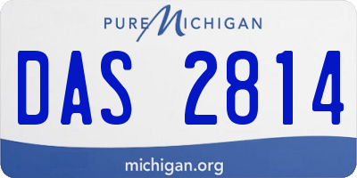 MI license plate DAS2814