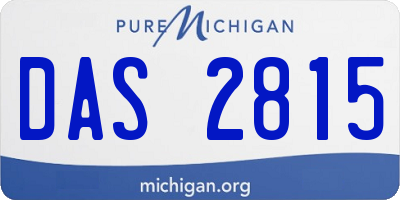 MI license plate DAS2815