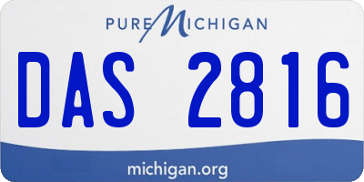 MI license plate DAS2816