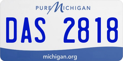 MI license plate DAS2818