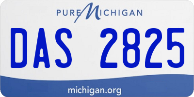 MI license plate DAS2825