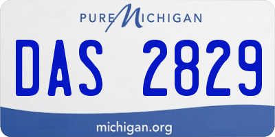 MI license plate DAS2829