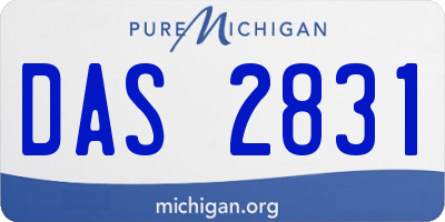 MI license plate DAS2831