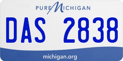 MI license plate DAS2838