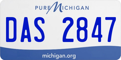 MI license plate DAS2847