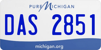 MI license plate DAS2851