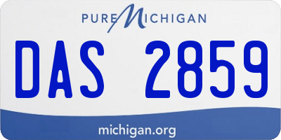 MI license plate DAS2859