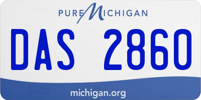 MI license plate DAS2860