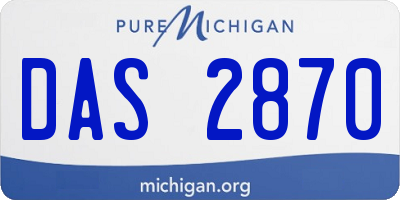 MI license plate DAS2870