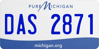 MI license plate DAS2871