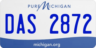 MI license plate DAS2872