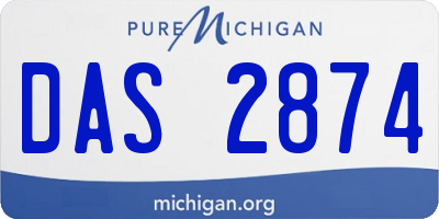 MI license plate DAS2874