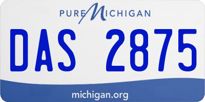 MI license plate DAS2875